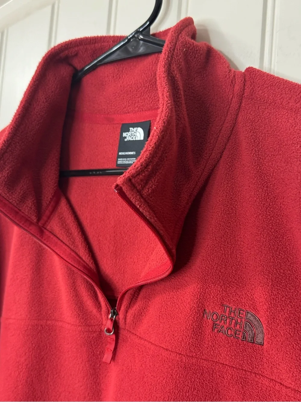 NORTH FACE 🏔️ Men’s Soft Fleece 3/4 Zip-Up Pullover Hoodie (Size Large)